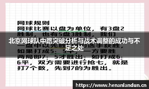 北京网球队中路突破分析与战术调整的成功与不足之处