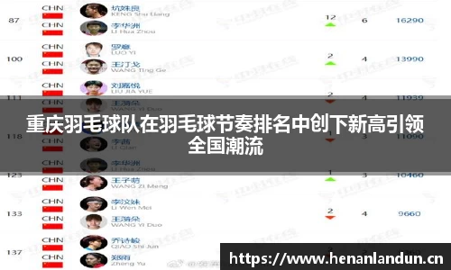 重庆羽毛球队在羽毛球节奏排名中创下新高引领全国潮流